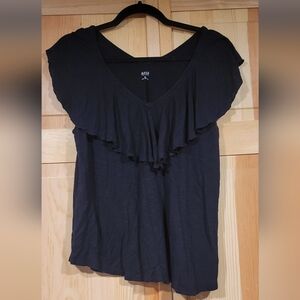 a.n.a Black Flowy Top Size XL